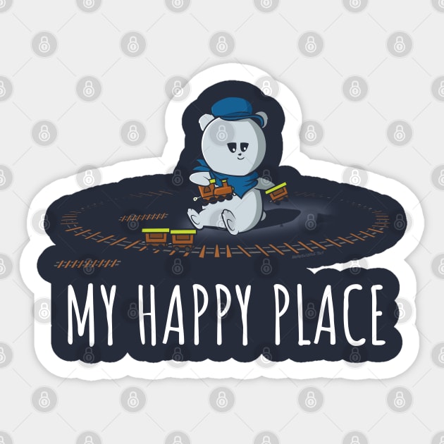 Model Trains are my Happy Place Sticker by NerdShizzle